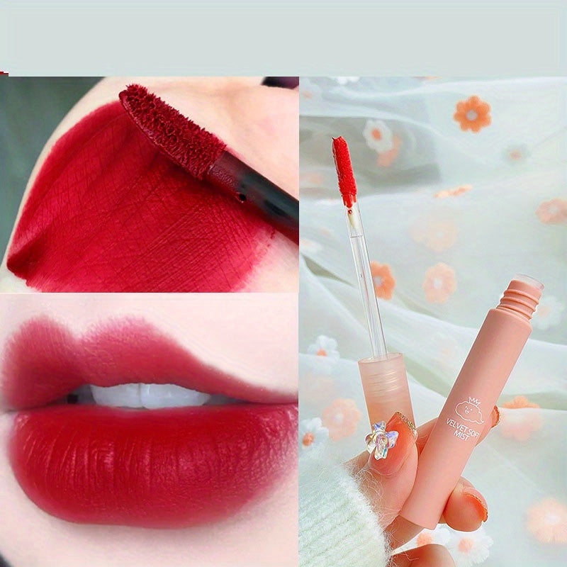 Vintage Red Matte Lip Glaze Soft Liquid Lipstick