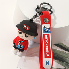 Men's Business Doll Keychain Pendant For Backpack