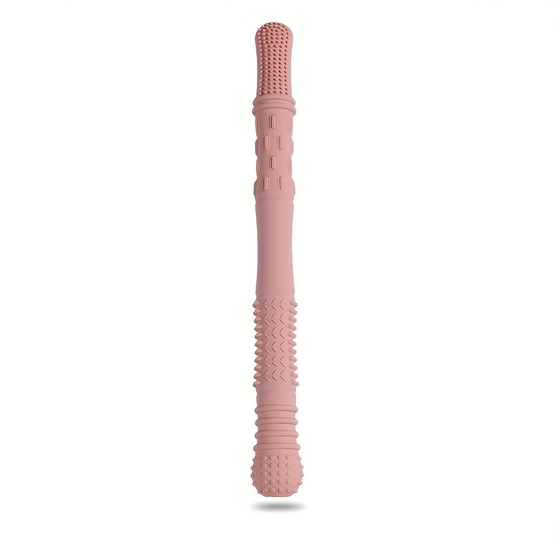 Silicone Teething Toy for Babies Kids Hollow Teether Tube Chew Straw Sensory