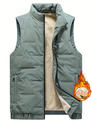 Men's Fleece Vest Zip Up Thermal Sleeveless Jacket