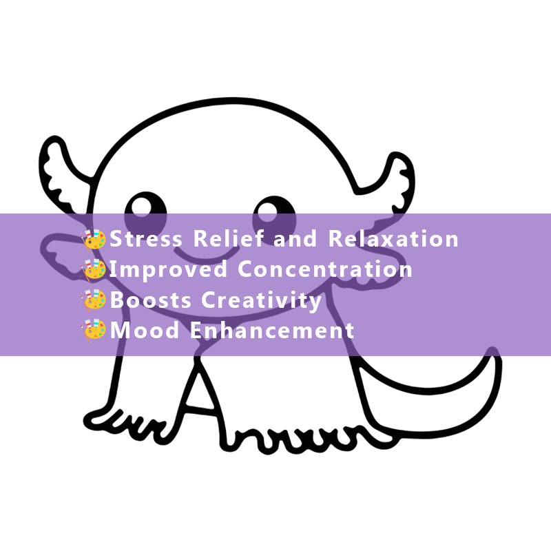 Axolotl Adult Coloring Book for Relaxation