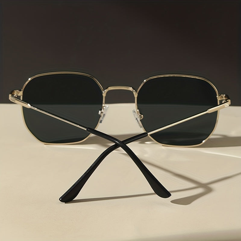 Square Metal Sunglasses UV400 for Women Men Retro Outdoor Glasses