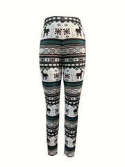 Western Ethnic Print Skinny Leggings High Waist Leggings