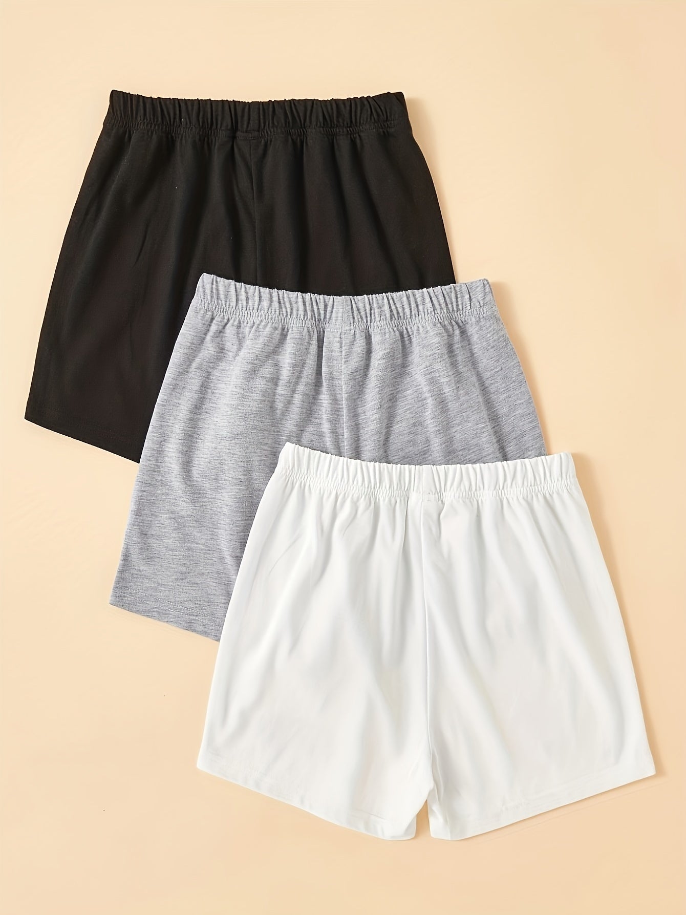 Toddler Girls Elastic Waist Track Shorts Set
