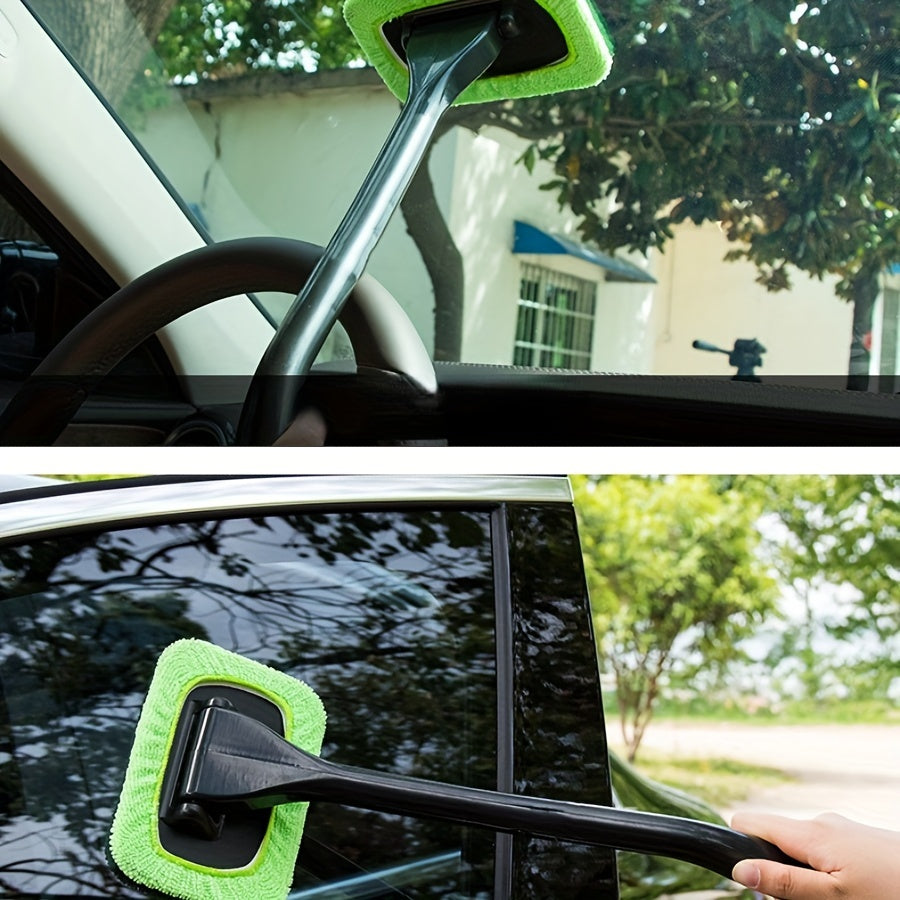 Car Front Glass Defogging Cleaning Brush Car Glass Wipe Scraping Water Artifact