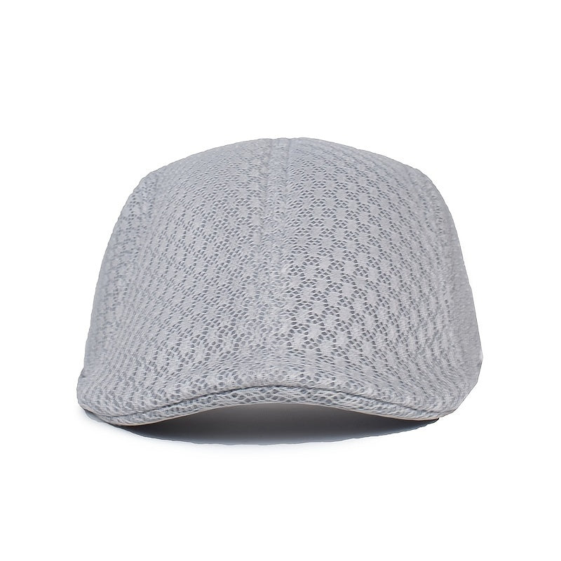 Men's Breathable Mesh Beret Spring Autumn Outdoor Work Cap
