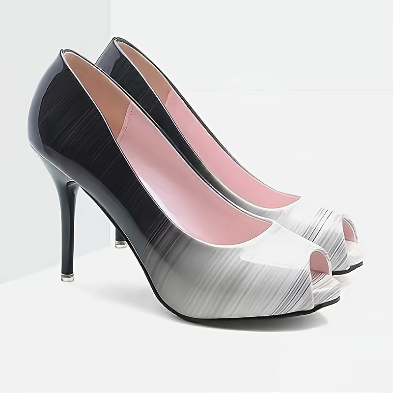 Ombre Ladies High Heels Slip On Stiletto Heels Party Pumps