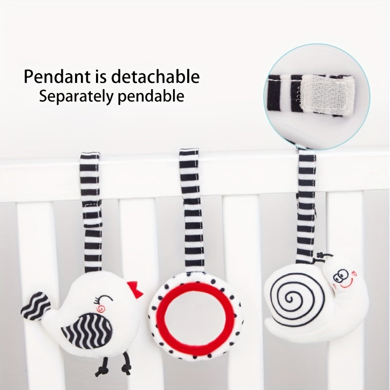 Newborn Comfort Baby Toy Car Pendant Plush Bed Bell Early Education