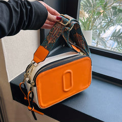 Vintage Square Crossbody Bag with Embossed Pattern