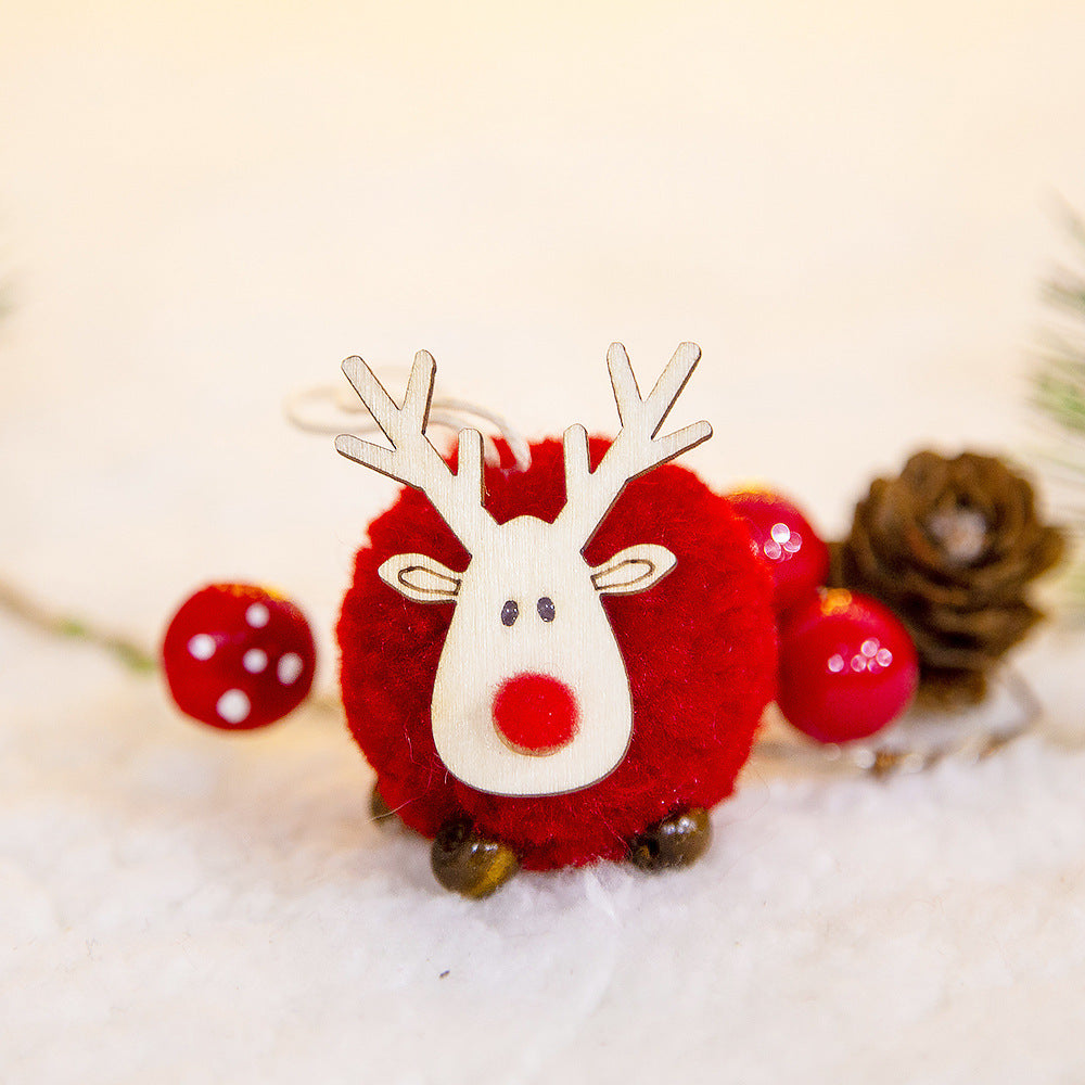 Christmas Reindeer Small Hanging Pendant Mini Felt Xmas Tree Ornament