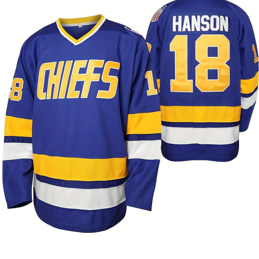 Men's Long Sleeve Ice Hockey Jersey 18 Retro Classic Embroidery