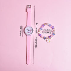 2pcs Set Rabbit On The Moon Girls Quartz Watches with Bracelet