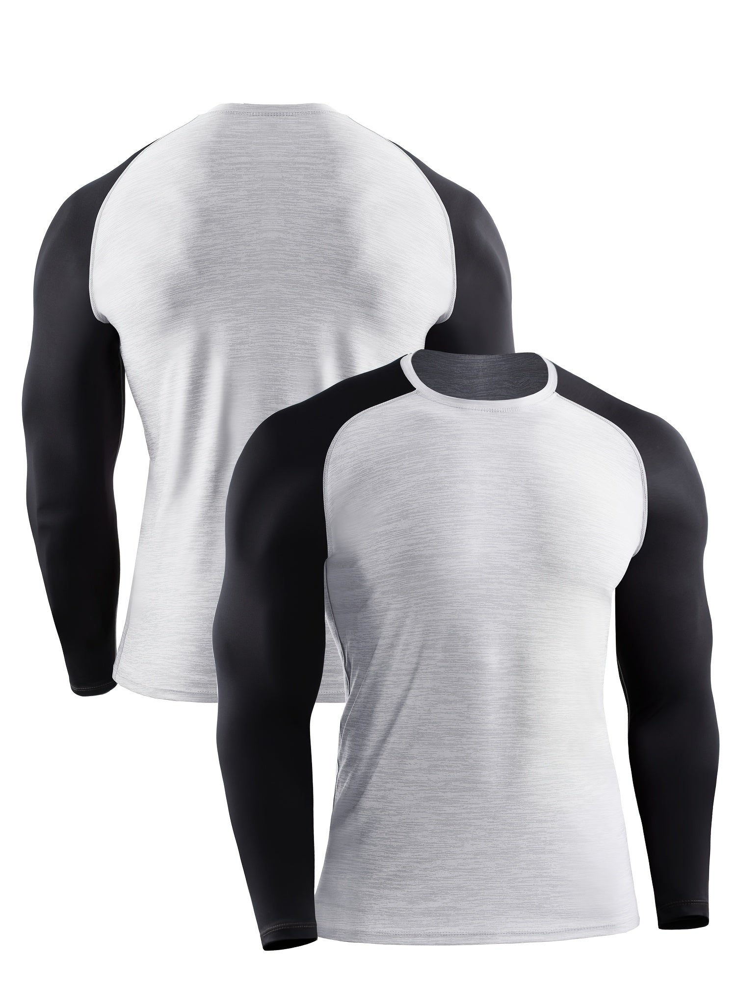 Men's Long Sleeve Block Sport Sweatshirt Quick Drying Loose T shirt