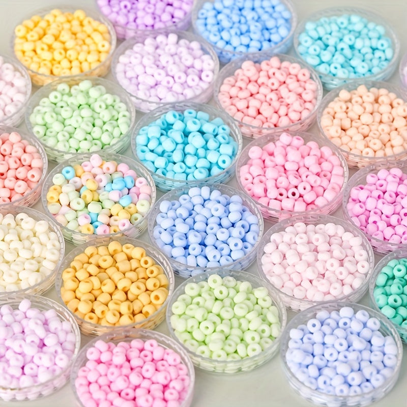 Macaron Glass Seed Beads Matte Small Pony Beads for Jewelry Making DIY Craft