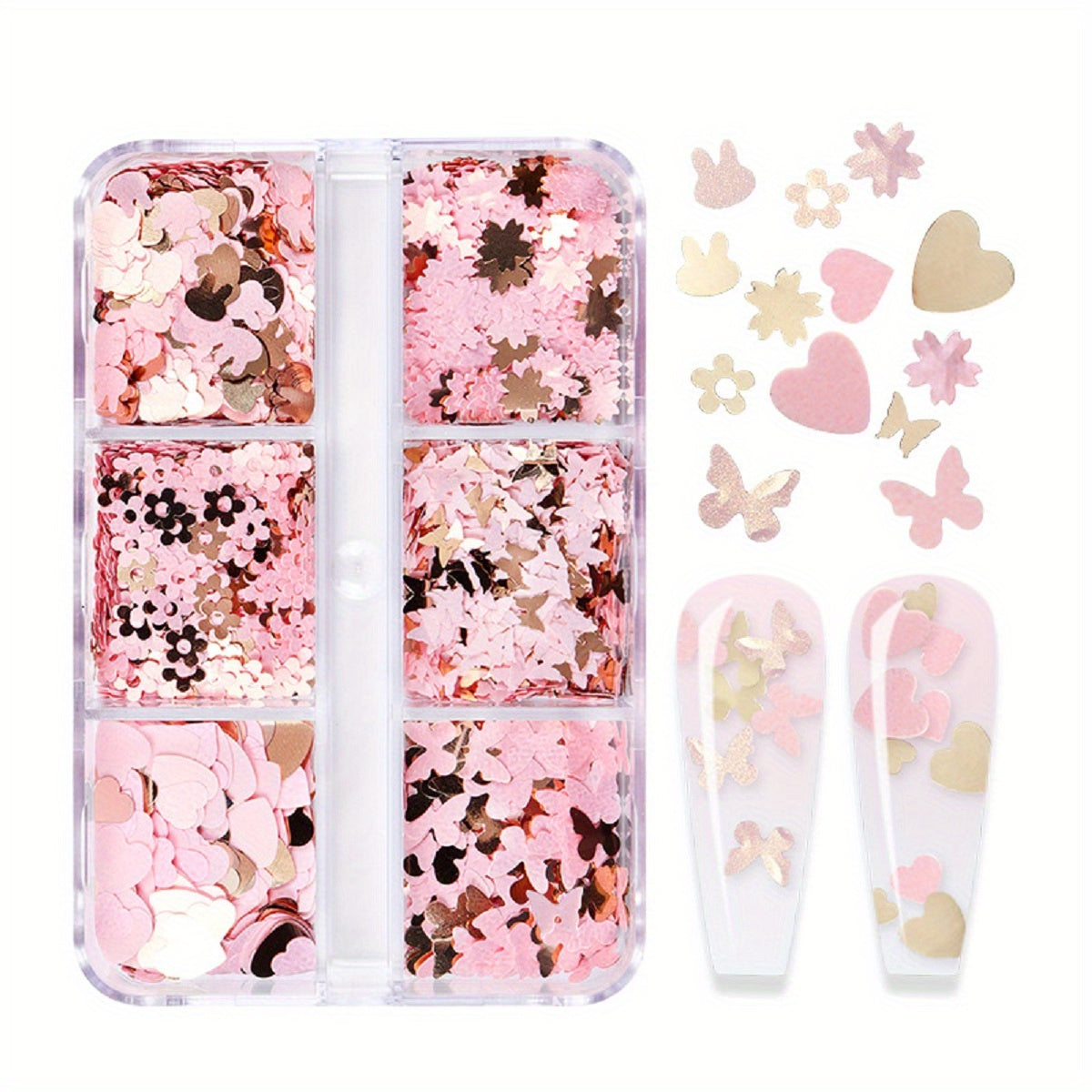 Mermaid Flake Nail Glitter Sequins Iridescent Ice Slag Nail Sticker