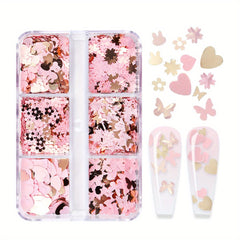 Mermaid Flake Nail Glitter Sequins Iridescent Ice Slag Nail Sticker