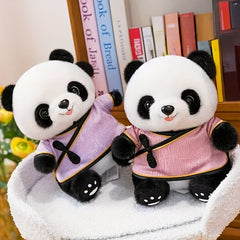 Panda Plush Doll with Chinese Style Outfit, Interactive Toy