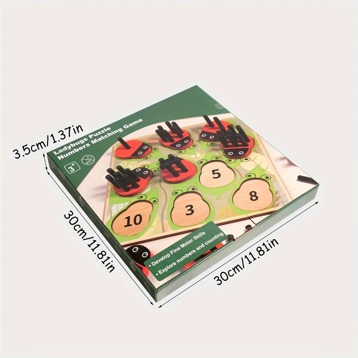 Wooden Pillar Counting & Matching Game for Hand Eye Coordination