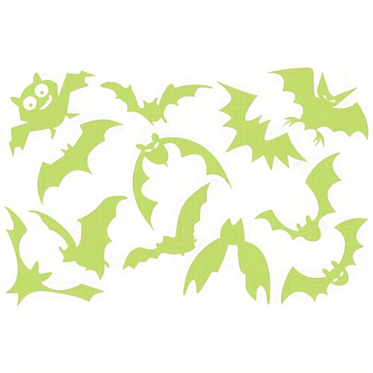 Halloween Luminous Bat Wall Stickers Self Adhesive