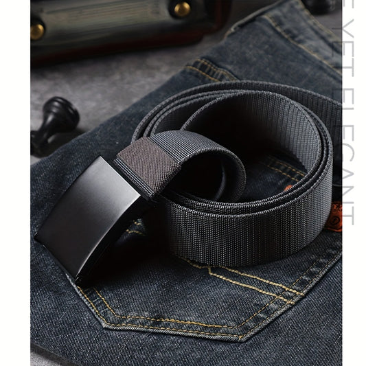 Men's Automatic Buckle Canvas Belt for Jeans