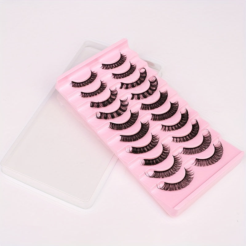 1pc DD Curling Volume False Eyelashes With Mini Glue And Tweesers