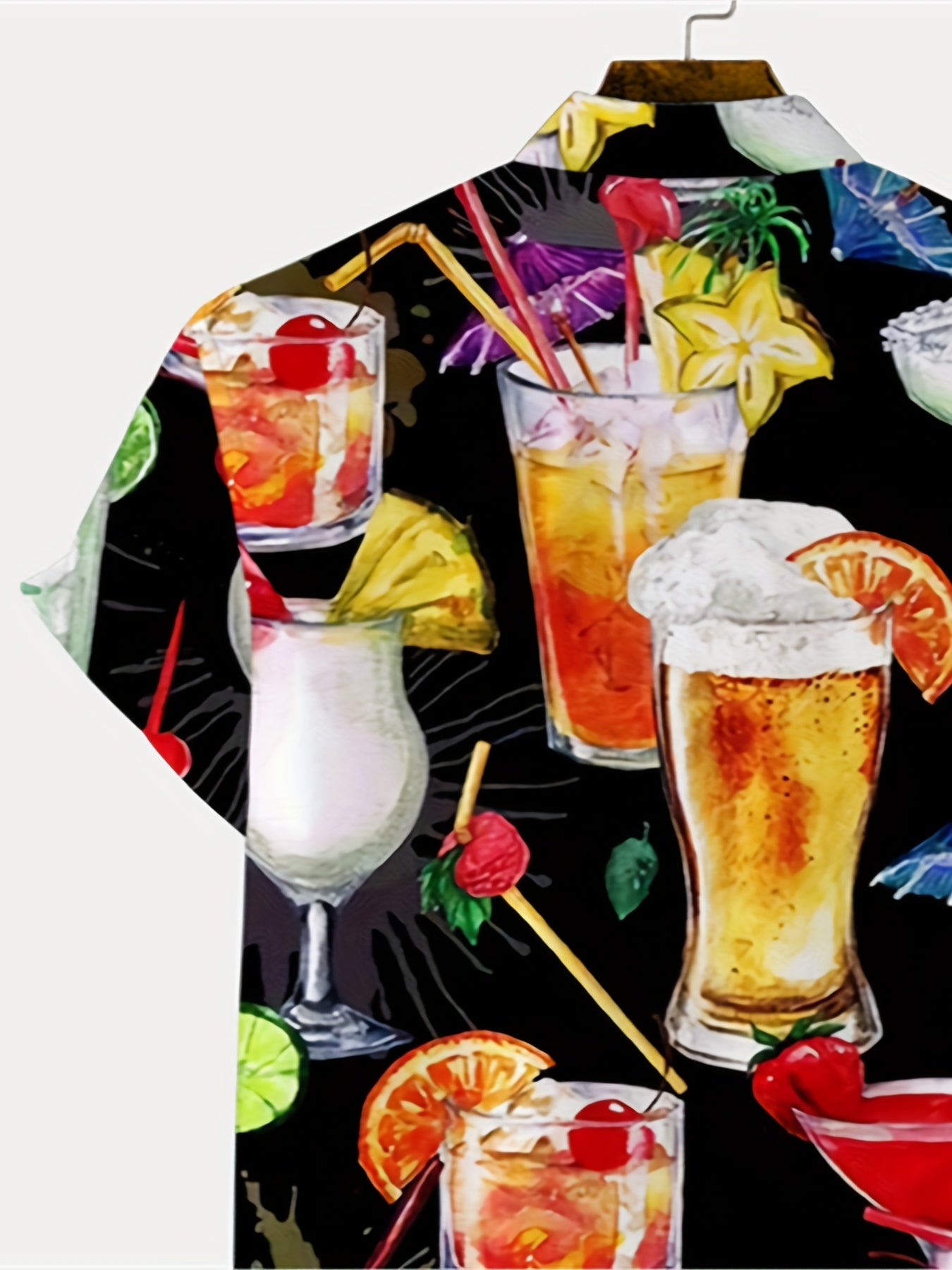 Men's Short Sleeve Hawaiian Shirt for Summer Vacation