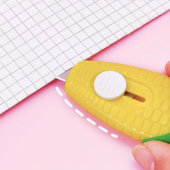 2pcs Cartoon Corn Mini Art Knives for Office & Student Use