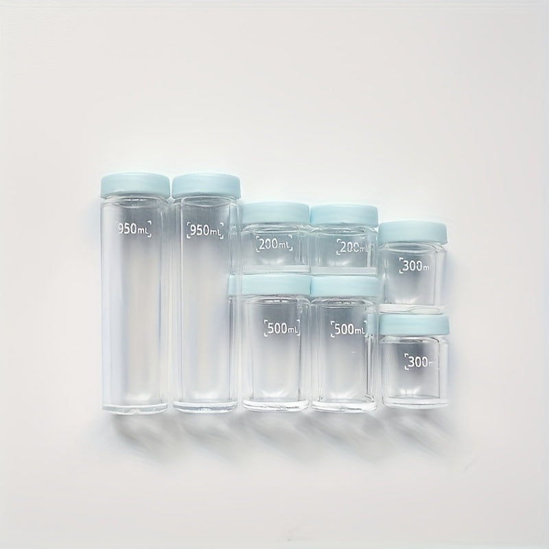 8pcs Mini Sealed Jar Doll House Kitchen Ornaments