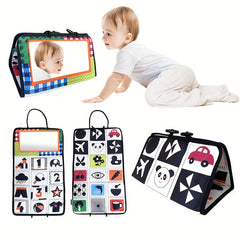 Baby Tummy Time Book Toy & High Contrast Newborn Brain Development