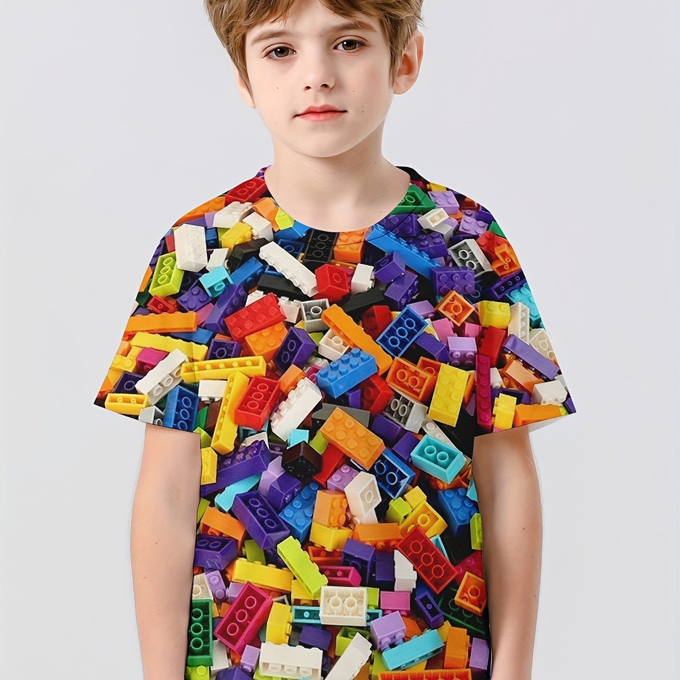 Kids 3D Print Summer T Shirt - Outdoor Fun
