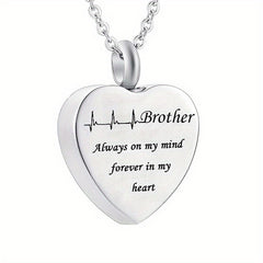 Dad Heart Cremation Urn Necklace For Ashes