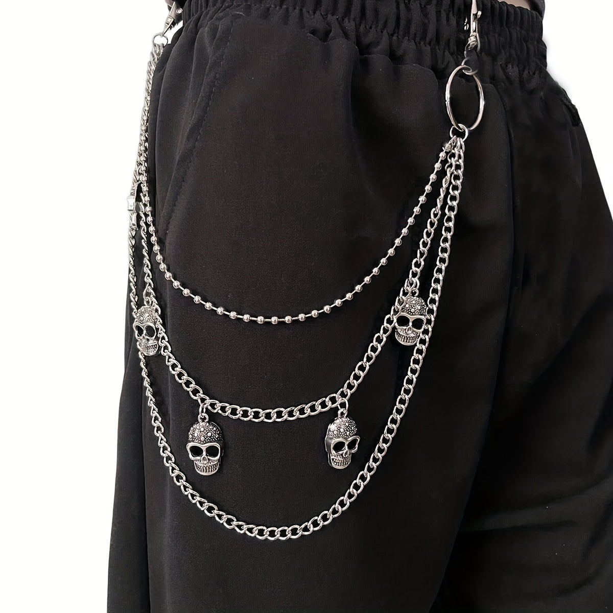 Skull Chain Halloween Waist Chain Hip Hop Rock Gothic Belt Chain