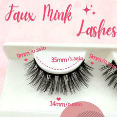 5 Pairs Fluffy Cluster False Eyelashes Slender Wispy Natural Curling Lashes