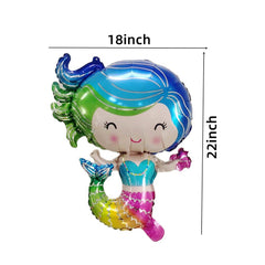 Ocean Mermaid Aluminum Balloon Birthday Party Decoration