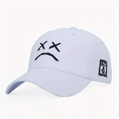 Crying Face Embroidery Baseball Cap Hip Hop Unisex Couple Sun Hats Adjustable