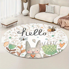 Cartoon Animal Round Play Pad Crawling Mat for Kids