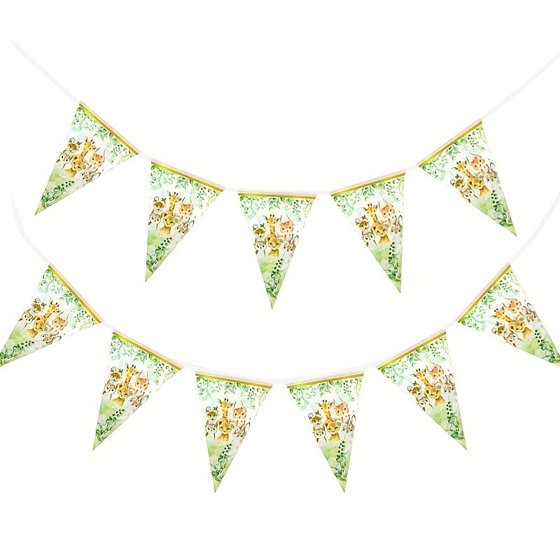 Triangle Flag Banner Pennant Party DIY Decoration Animals Unicorn Donut
