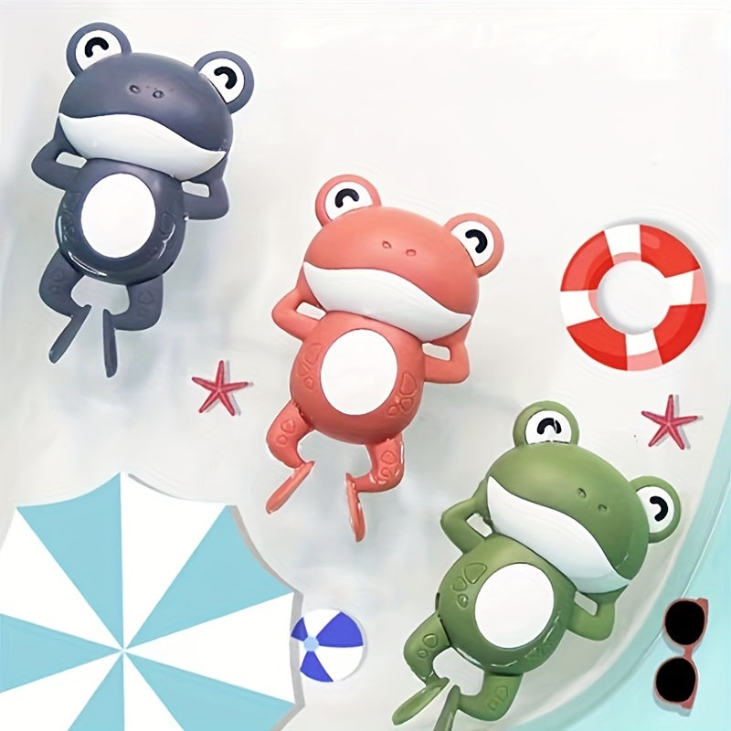 Baby Splashing Frog Toy Wind up Small Frog Swimming Bath Toy Gift