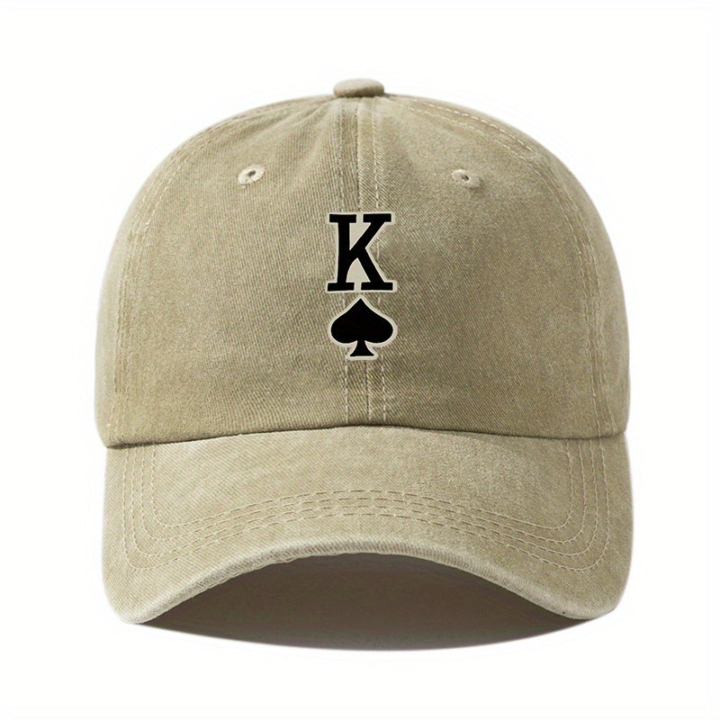 Spade K Vintage Distressed Cotton Dad Hat Unisex Hip Hop Sun Hat