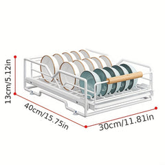 Kitchen Drain Dish Rack Iron Plate Drying Rack Large Capacity Dish Drainer