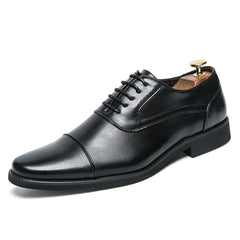 Men's Cap Toe Oxfords Lace Up Formal Shoes