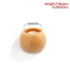 Multicolor Resin Chunky Ring Exaggerated Knuckle Finger Ring for Women