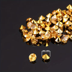 2000pcs Golden Rhinestones Table Centerpiece 4mm Wedding Decorations
