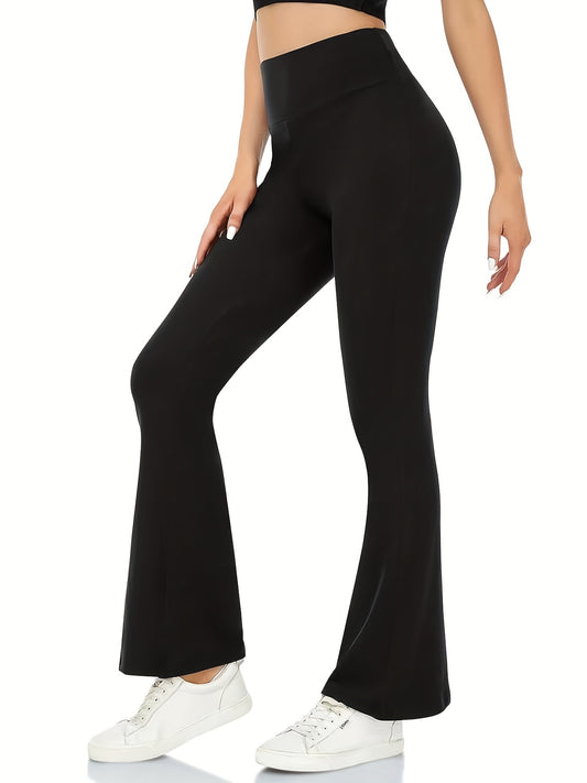 Women's High Waisted Flare Pants Soft Bootcut Tummy Control
