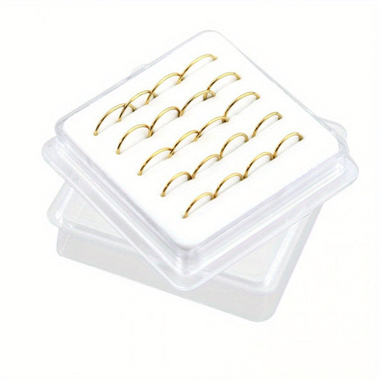 20 Pcs 18K Plated Copper Hoop Nose Ring Set Nose Jewelry