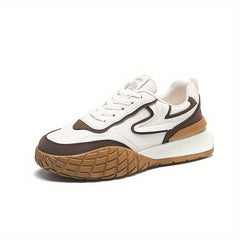 Colorblock Platform Sneakers Low Top Sports Shoes Casual Walking Shoes