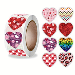 500pcs Heart Shaped Birthday Party Sticker Scrapbooking Label