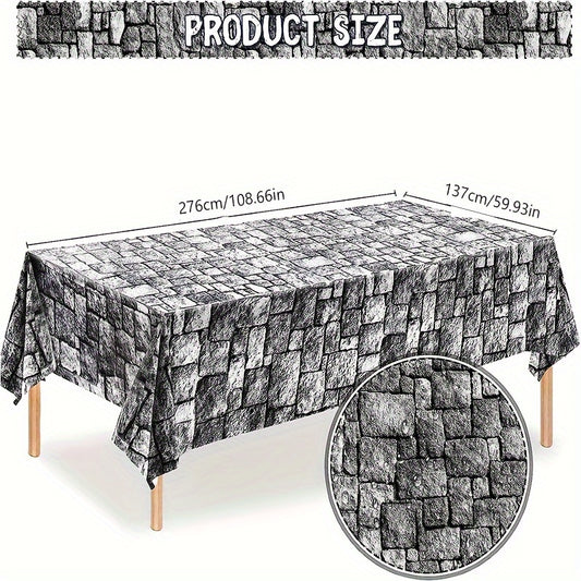 Stone Wall Halloween Tablecloth 2pcs