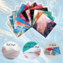 24 Sheets 6x6 Glittery Printing Paper for DIY Scrapbooking Gift Wrapping