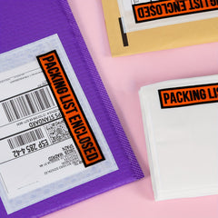 100pcs Packing List Envelopes - Self-Adhesive Clear Packing Slip Envelopes